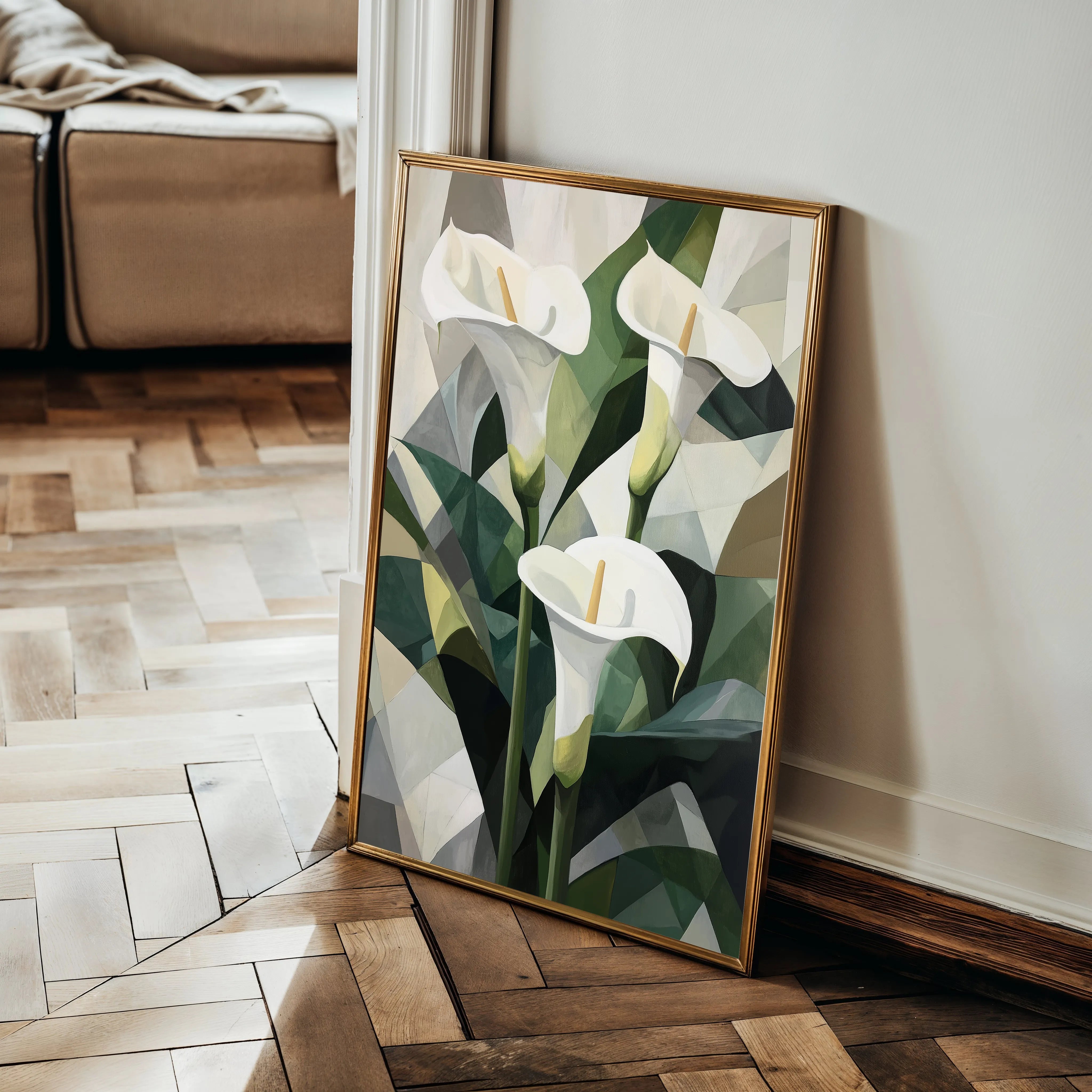 Floral 1426 Canvas Art 60 x 40 cm / Black