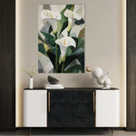 Floral 1426 Canvas Art 60 x 40 cm / Black