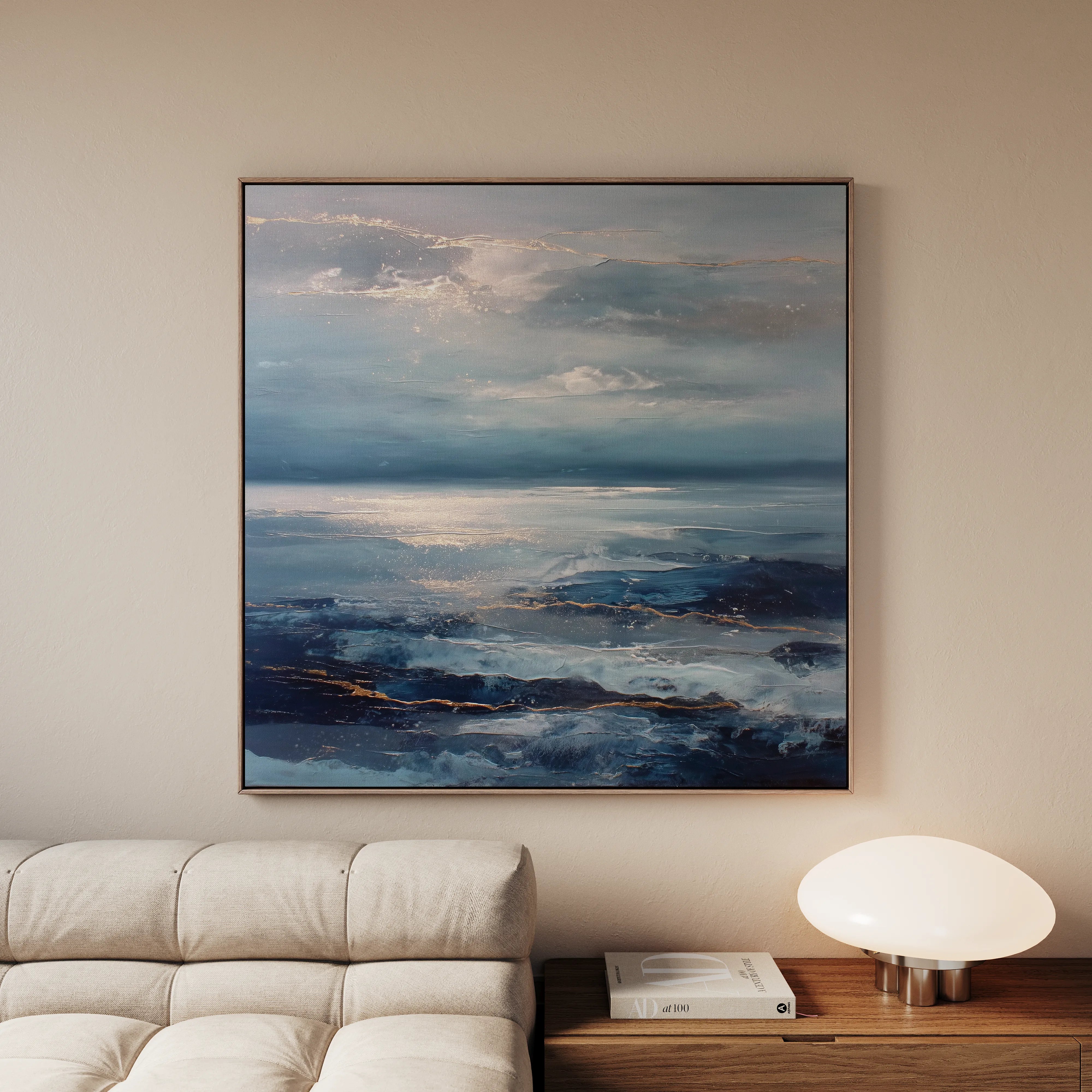 Abstract 1427 Canvas Art 60 x 60 cm / Black