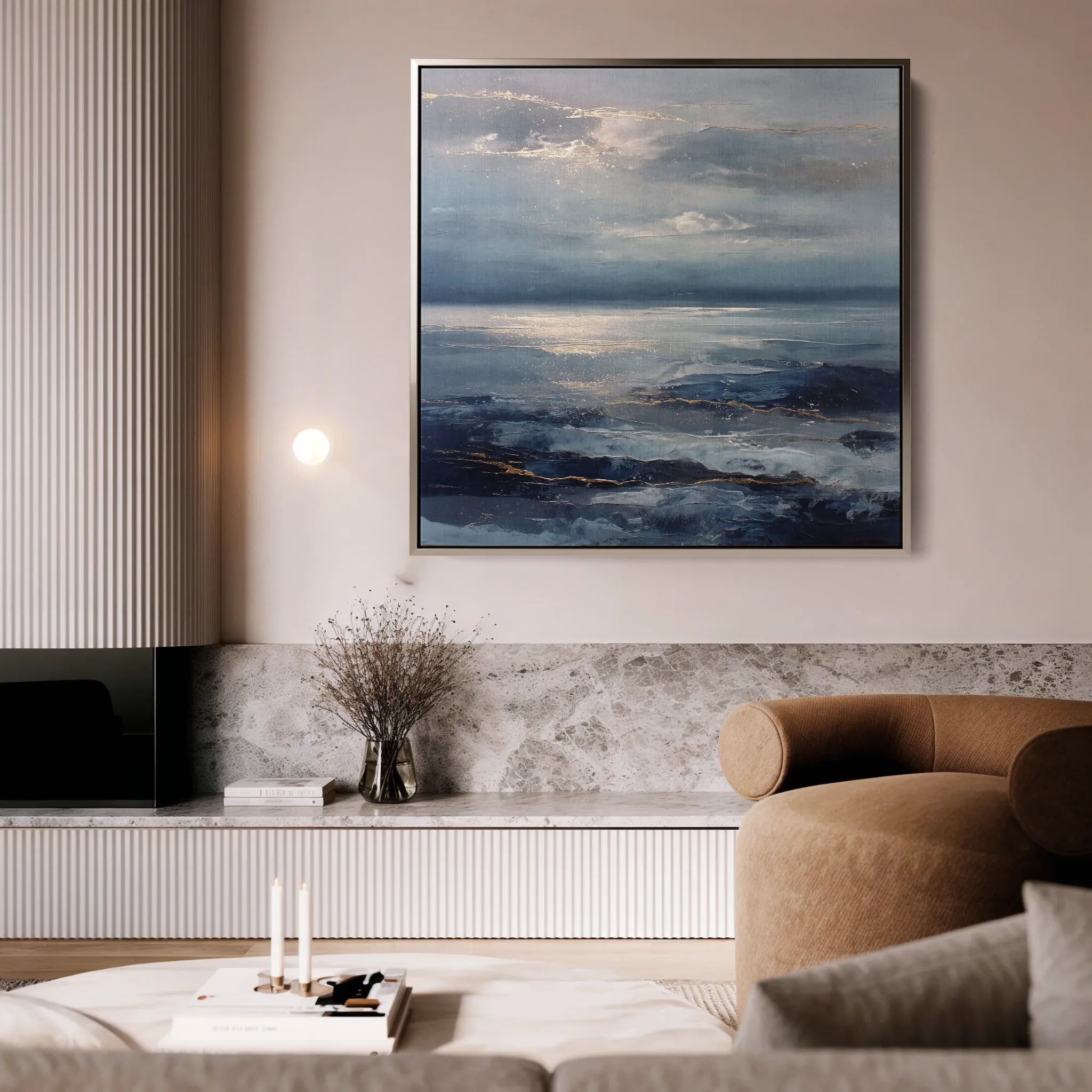 Abstract 1427 Canvas Art 60 x 60 cm / Black