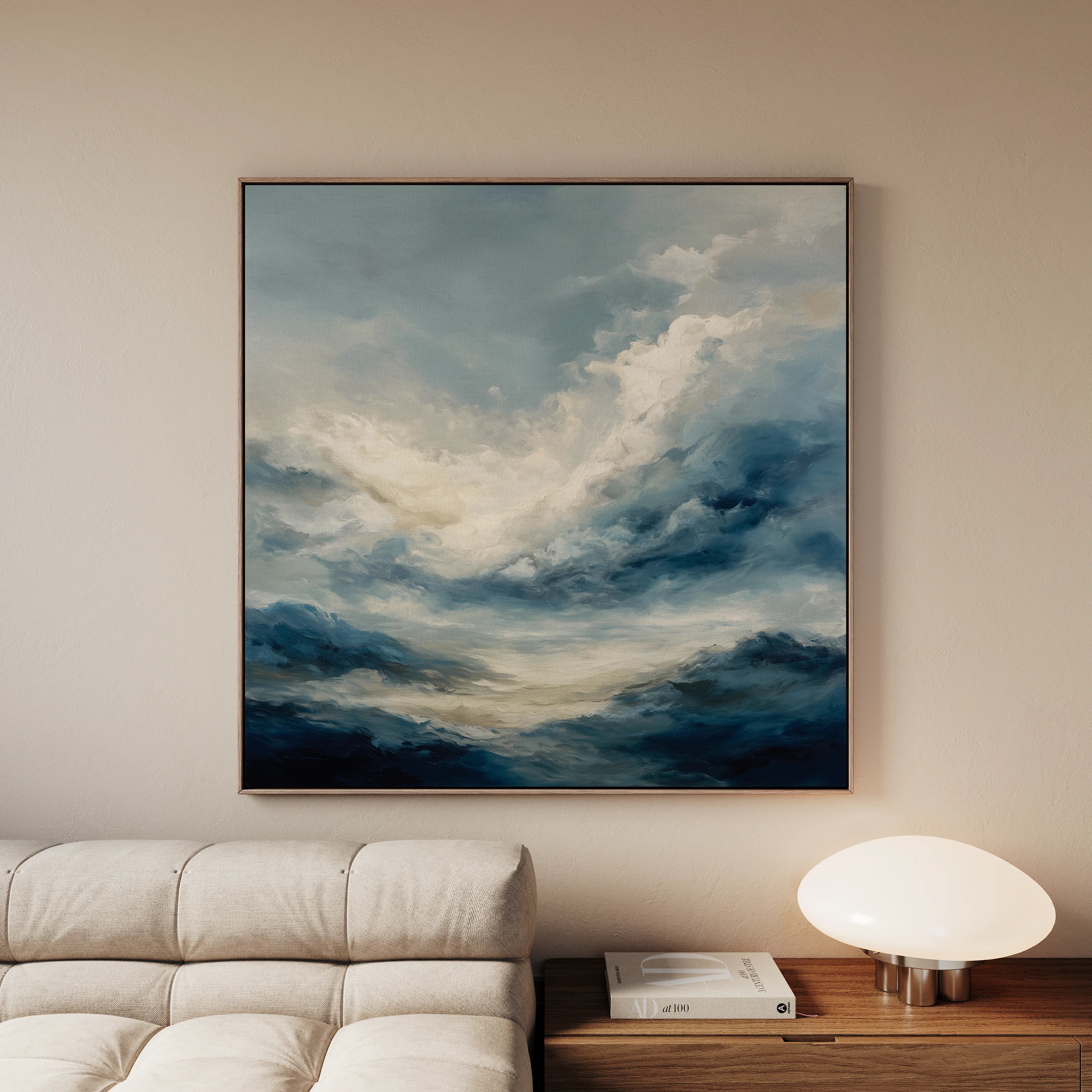 Abstract 1428 Canvas Art 60 x 60 cm / Black