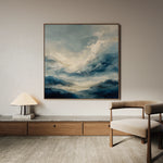 Abstract 1428 Canvas Art 60 x 60 cm / Black