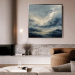 Abstract 1428 Canvas Art 60 x 60 cm / Black