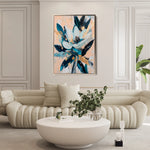Floral 1428 Canvas Art 60 x 40 cm / Black