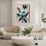 Floral 1428 Canvas Art 60 x 40 cm / Black