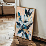 Floral 1428 Canvas Art 60 x 40 cm / Black