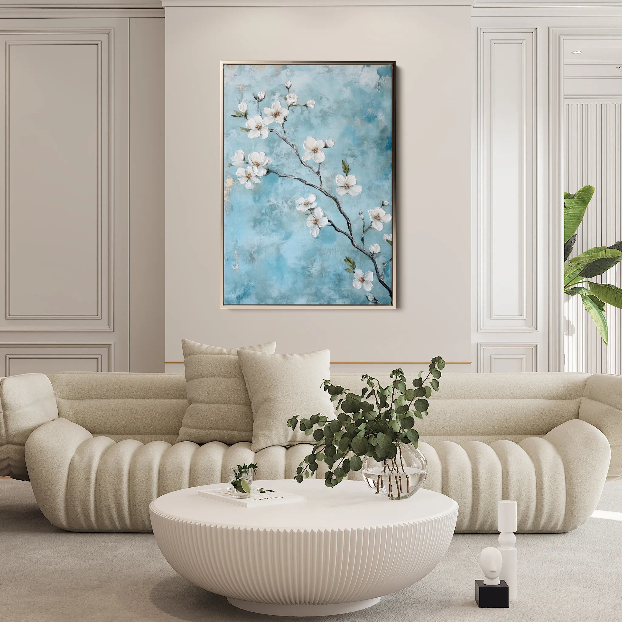 Floral 1429 Canvas Art 60 x 40 cm / Black