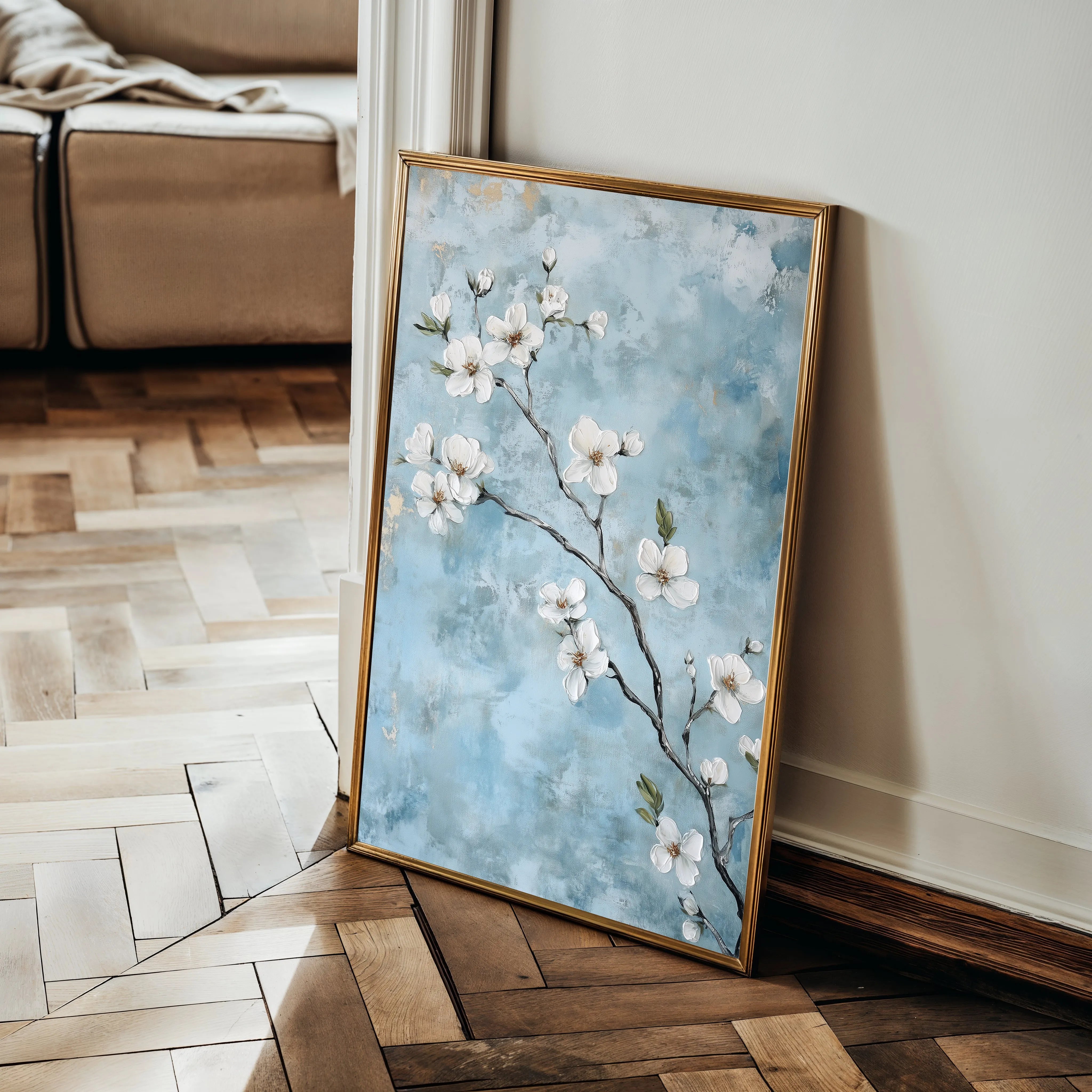 Floral 1429 Canvas Art 60 x 40 cm / Black