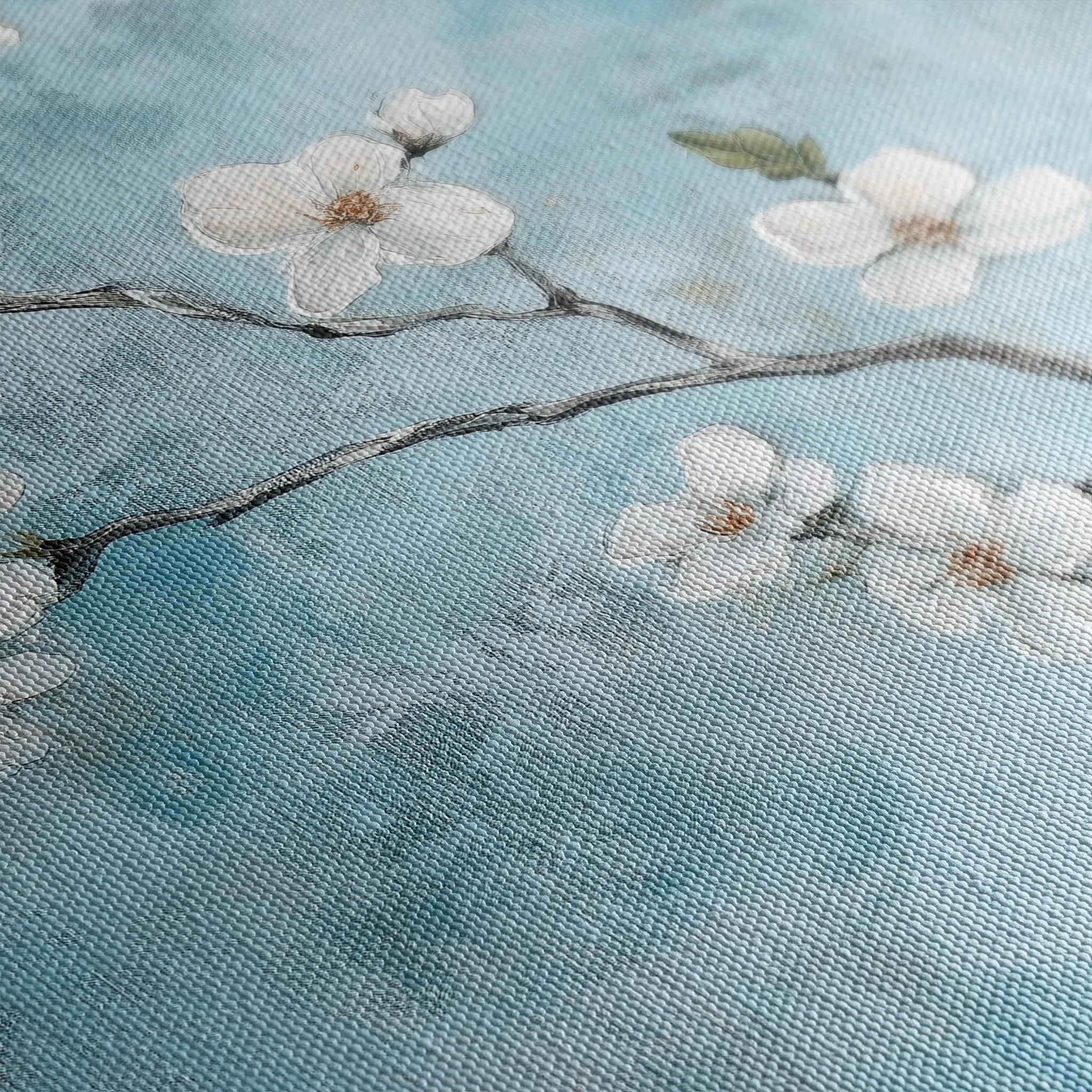 Floral 1429 Canvas Art 60 x 40 cm / Black