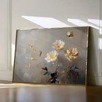 Floral 143 Canvas Art 60 x 40 cm / Black