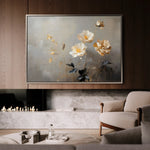 Floral 143 Canvas Art 60 x 40 cm / Black