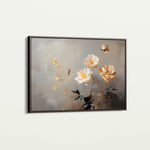 Floral 143 Canvas Art 60 x 40 cm / Black