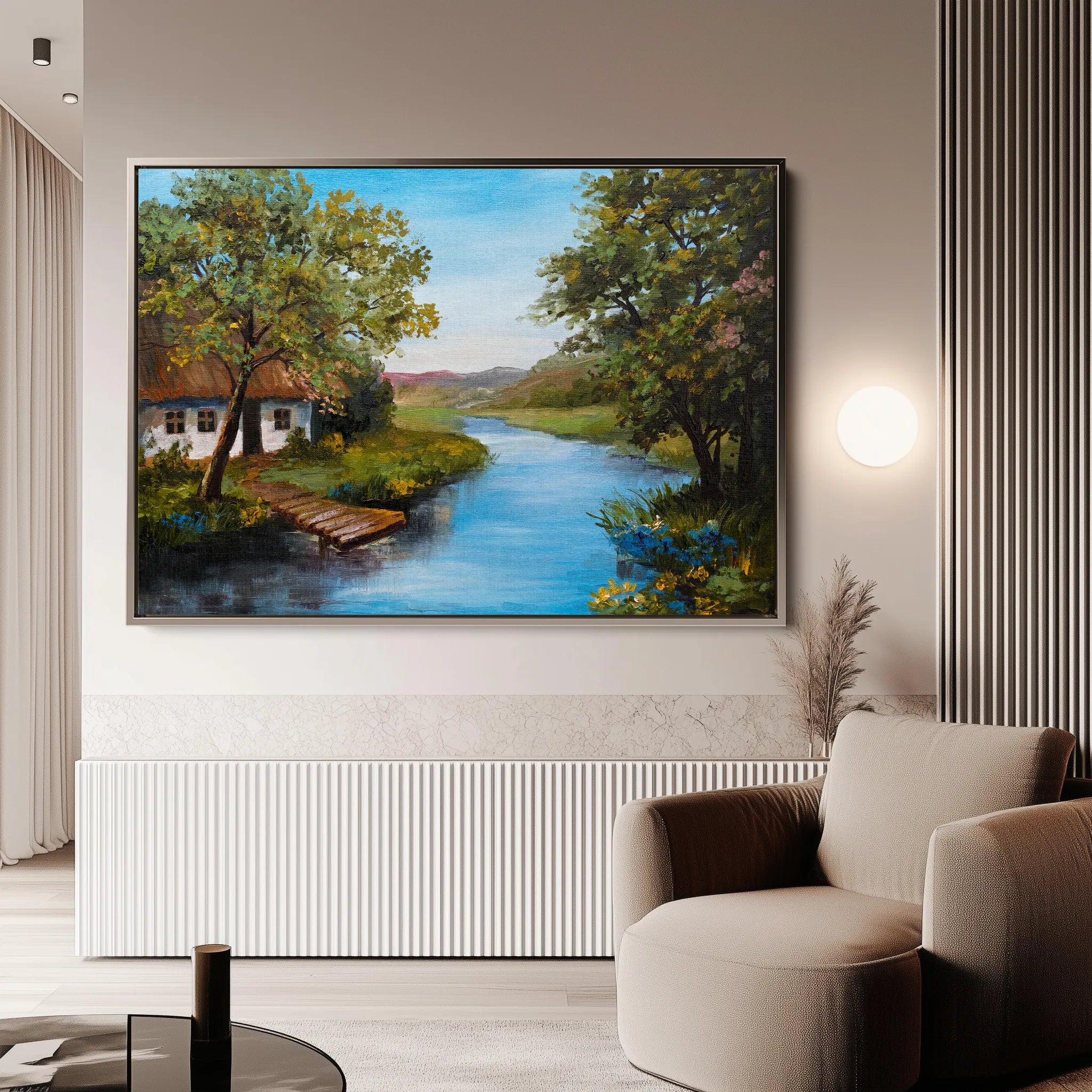 Landscape 143 Canvas Art 60 x 40 cm / Black