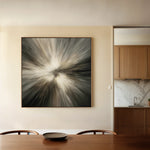 Abstract 1430 Canvas Art 60 x 60 cm / Black