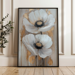 Floral 1430 Canvas Art 60 x 40 cm / Black