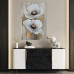 Floral 1430 Canvas Art 60 x 40 cm / Black