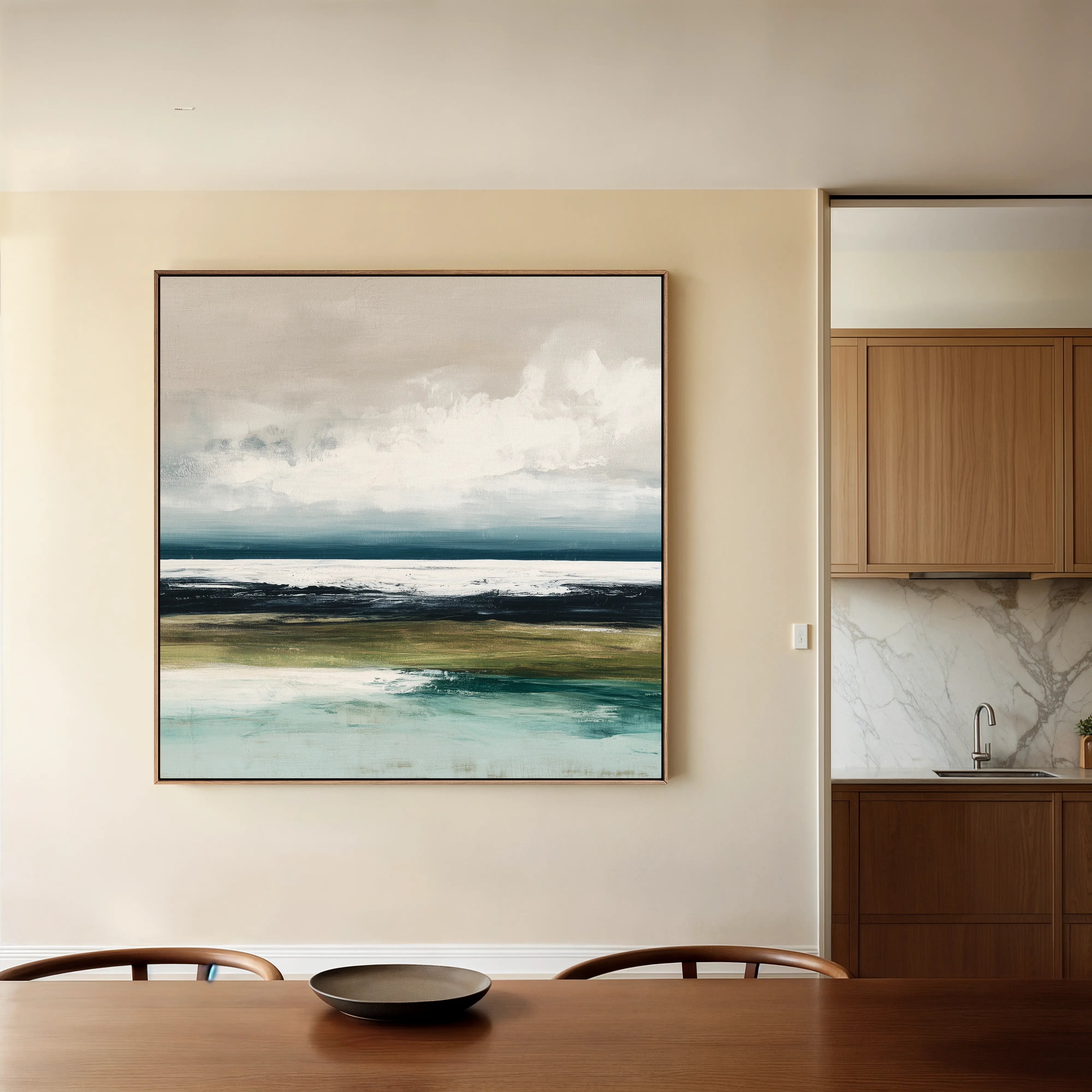 Abstract 1431 Canvas Art 60 x 60 cm / Black