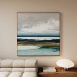 Abstract 1431 Canvas Art 60 x 60 cm / Black