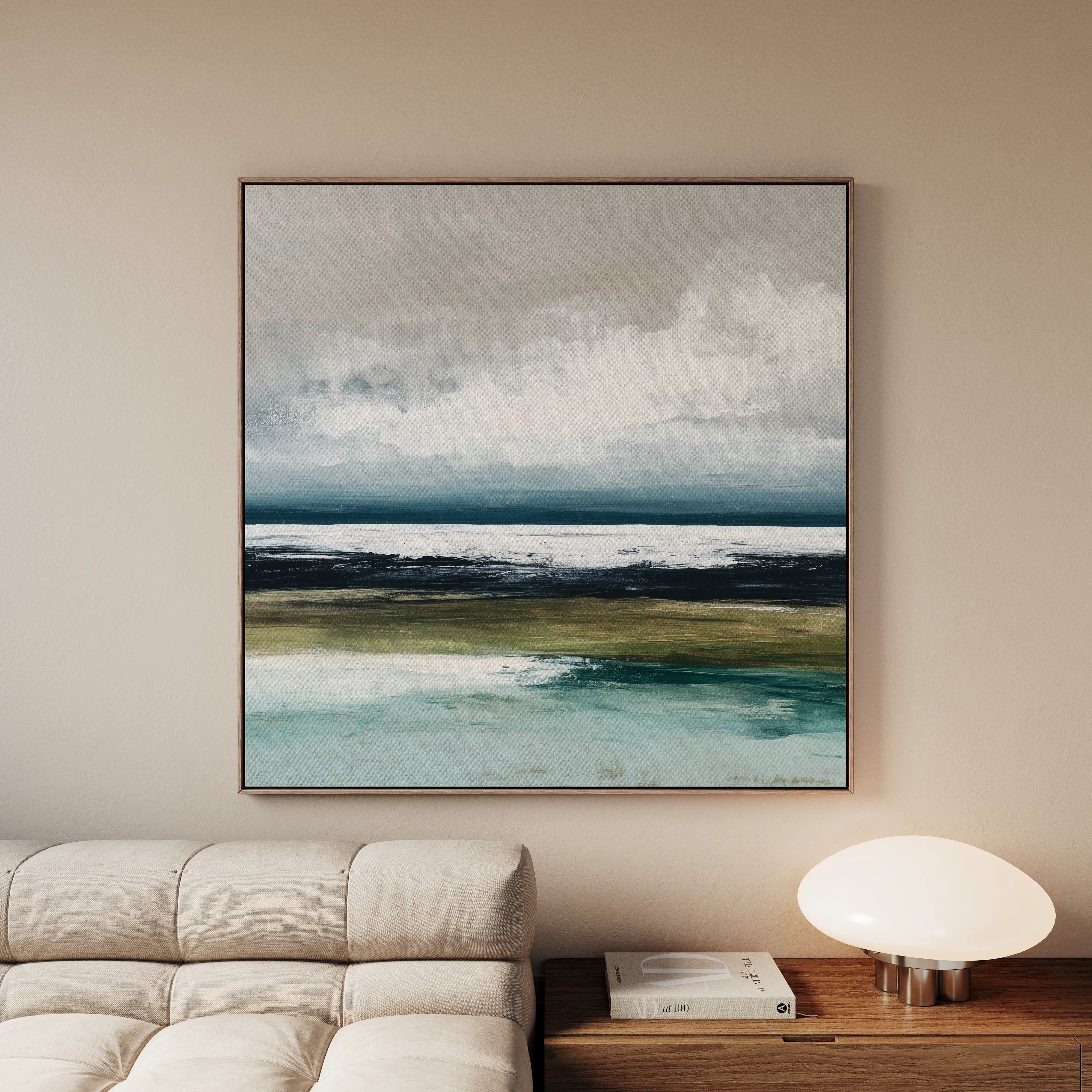 Abstract 1431 Canvas Art 60 x 60 cm / Black