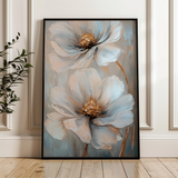 Floral 1431 Canvas Art 60 x 40 cm / Black