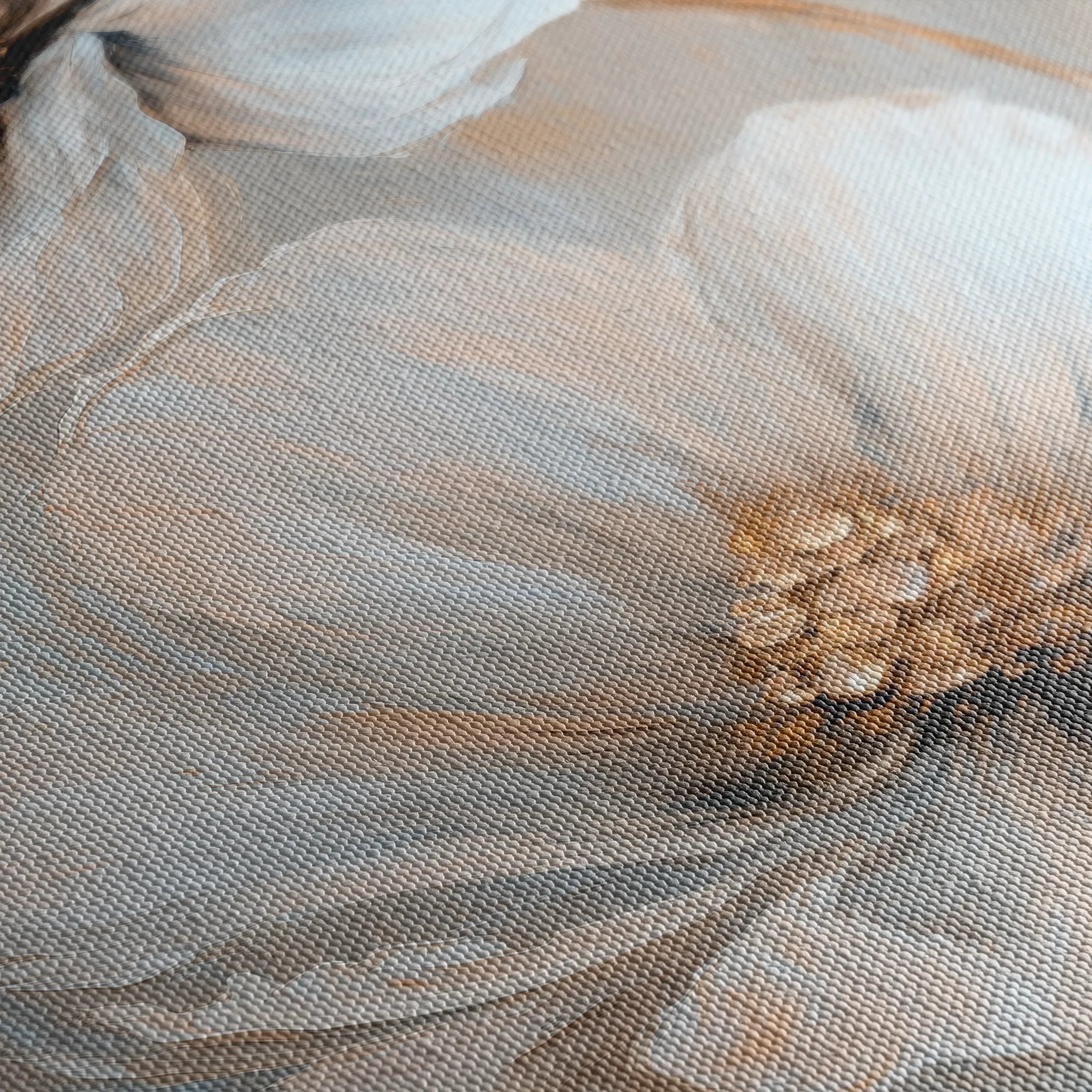 Floral 1431 Canvas Art 60 x 40 cm / Black