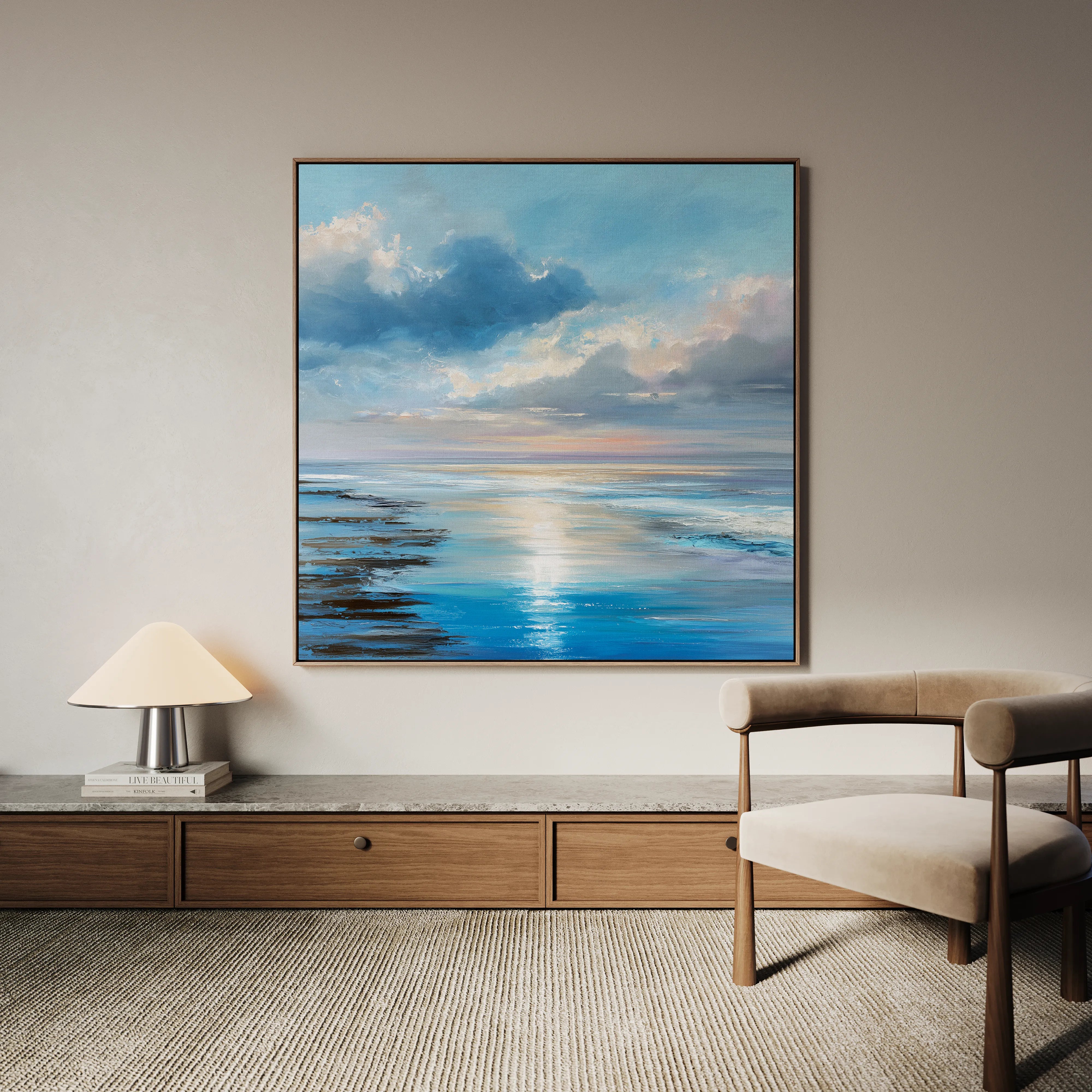 Abstract 1432 Canvas Art 60 x 60 cm / Black