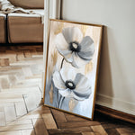 Floral 1432 Canvas Art 60 x 40 cm / Black
