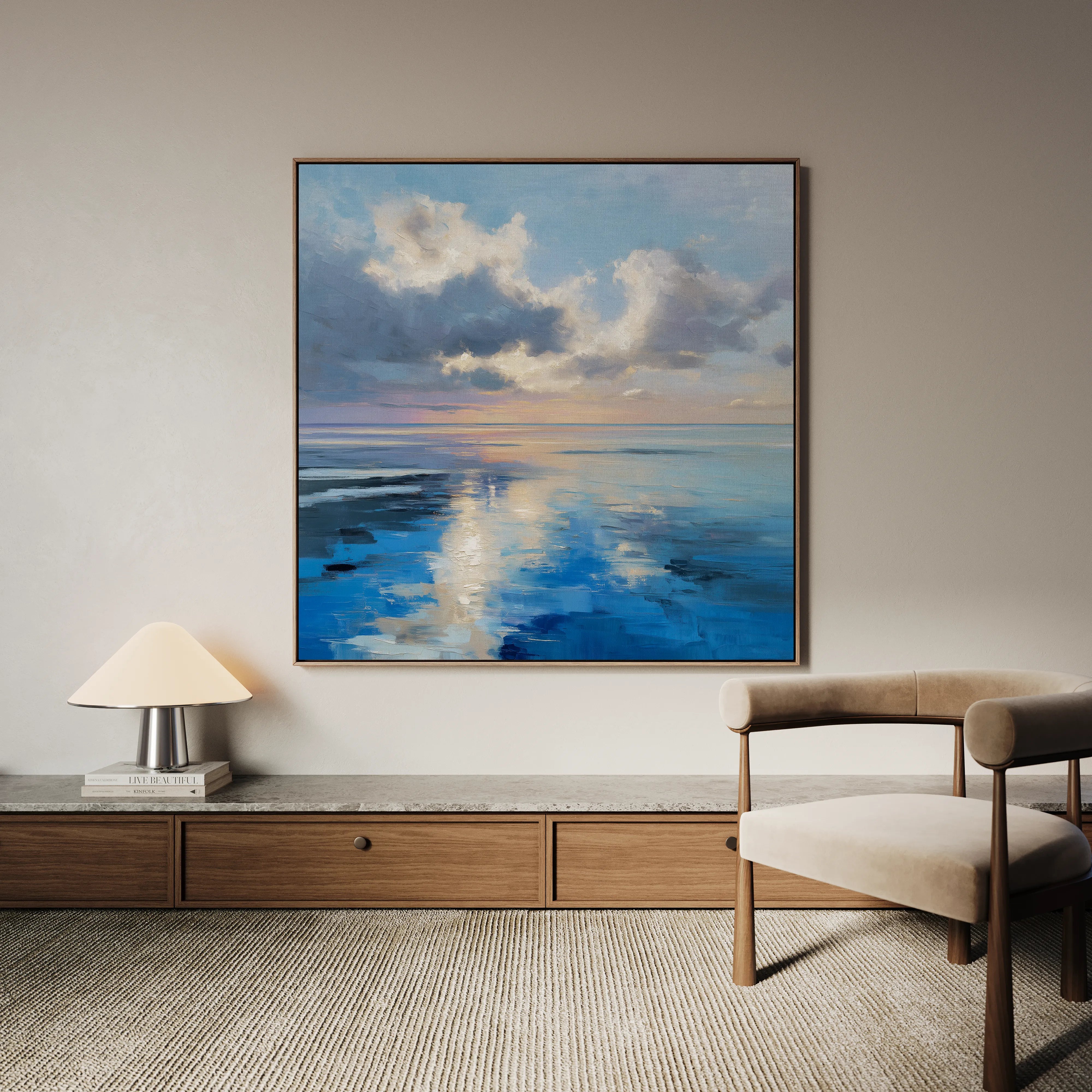 Abstract 1433 Canvas Art 60 x 60 cm / Black