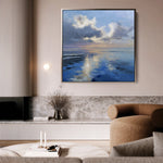 Abstract 1433 Canvas Art 60 x 60 cm / Black