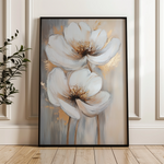 Floral 1433 Canvas Art 60 x 40 cm / Black