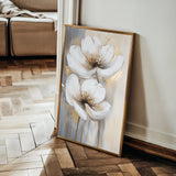 Floral 1433 Canvas Art 60 x 40 cm / Black