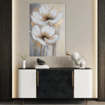 Floral 1433 Canvas Art 60 x 40 cm / Black