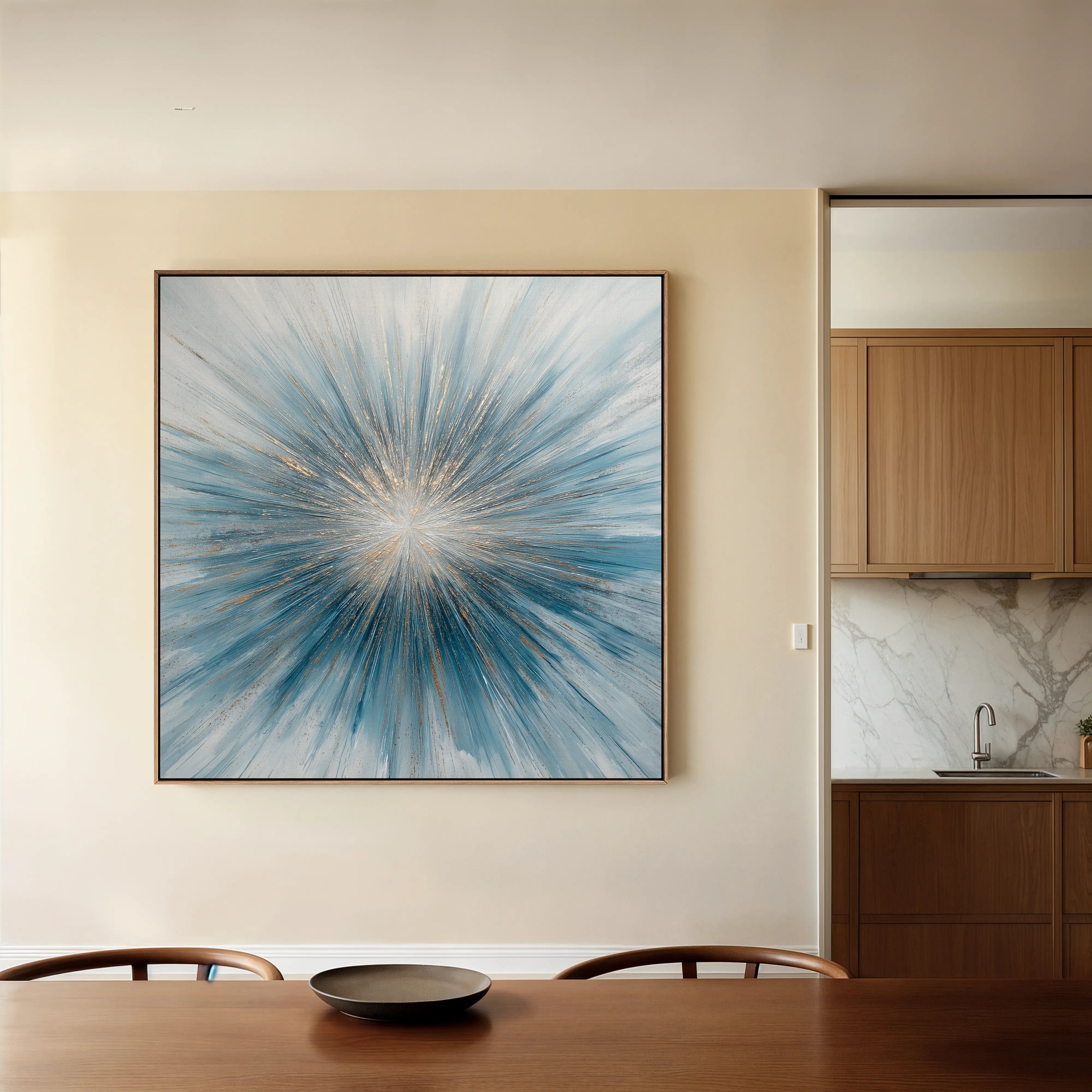 Abstract 1434 Canvas Art 60 x 60 cm / Black