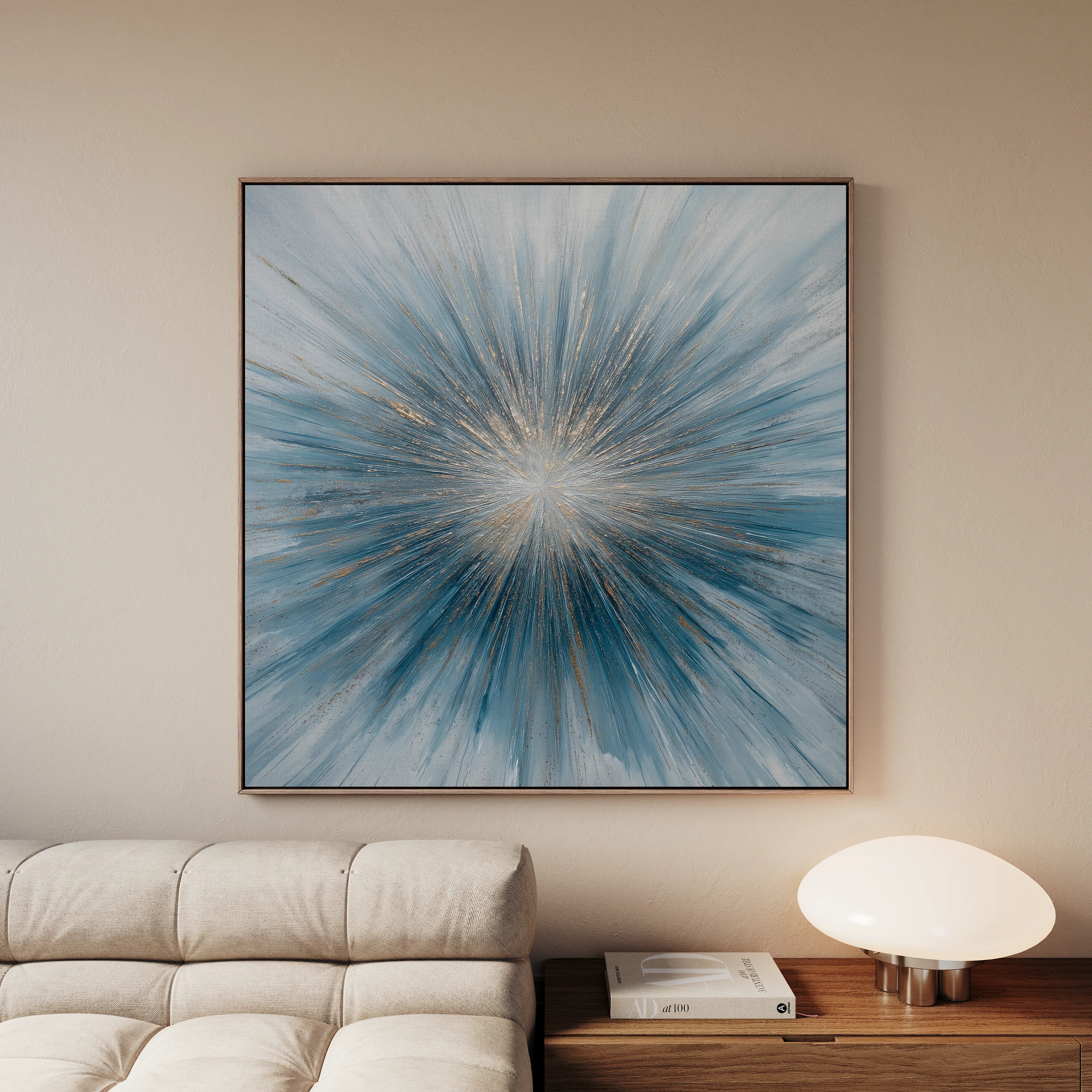 Abstract 1434 Canvas Art 60 x 60 cm / Black