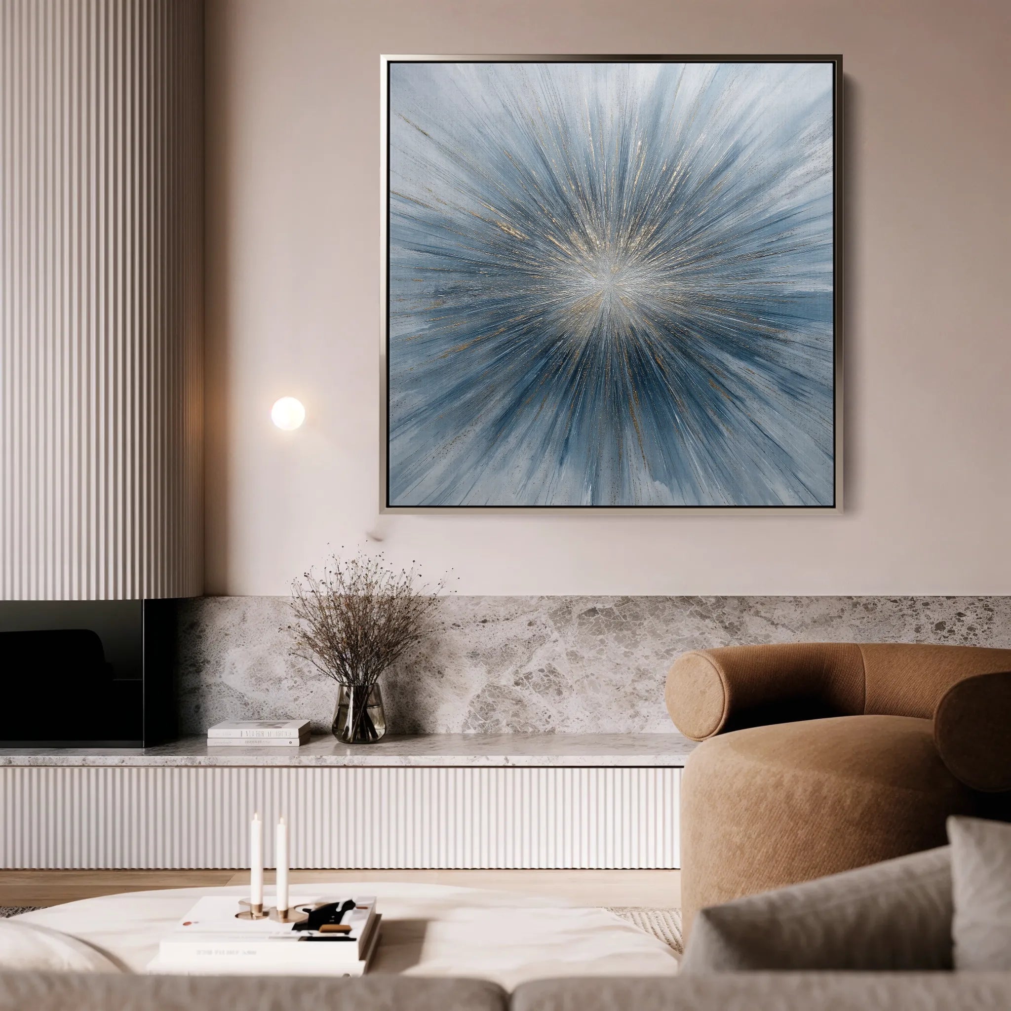 Abstract 1434 Canvas Art 60 x 60 cm / Black
