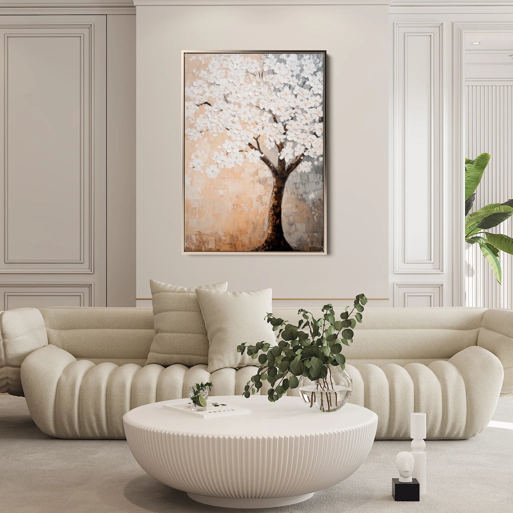 Floral 1434 Canvas Art 60 x 40 cm / Black