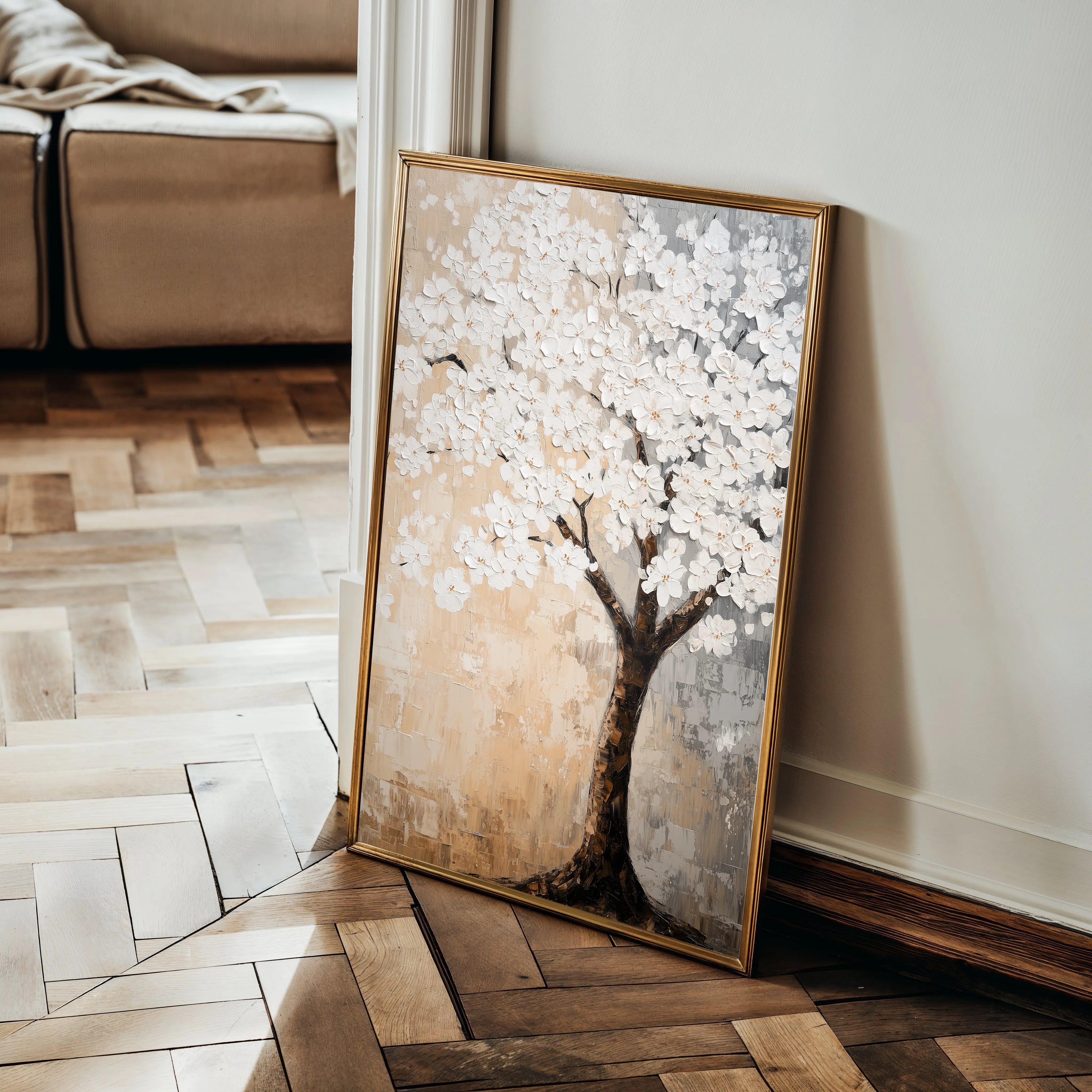 Floral 1434 Canvas Art 60 x 40 cm / Black