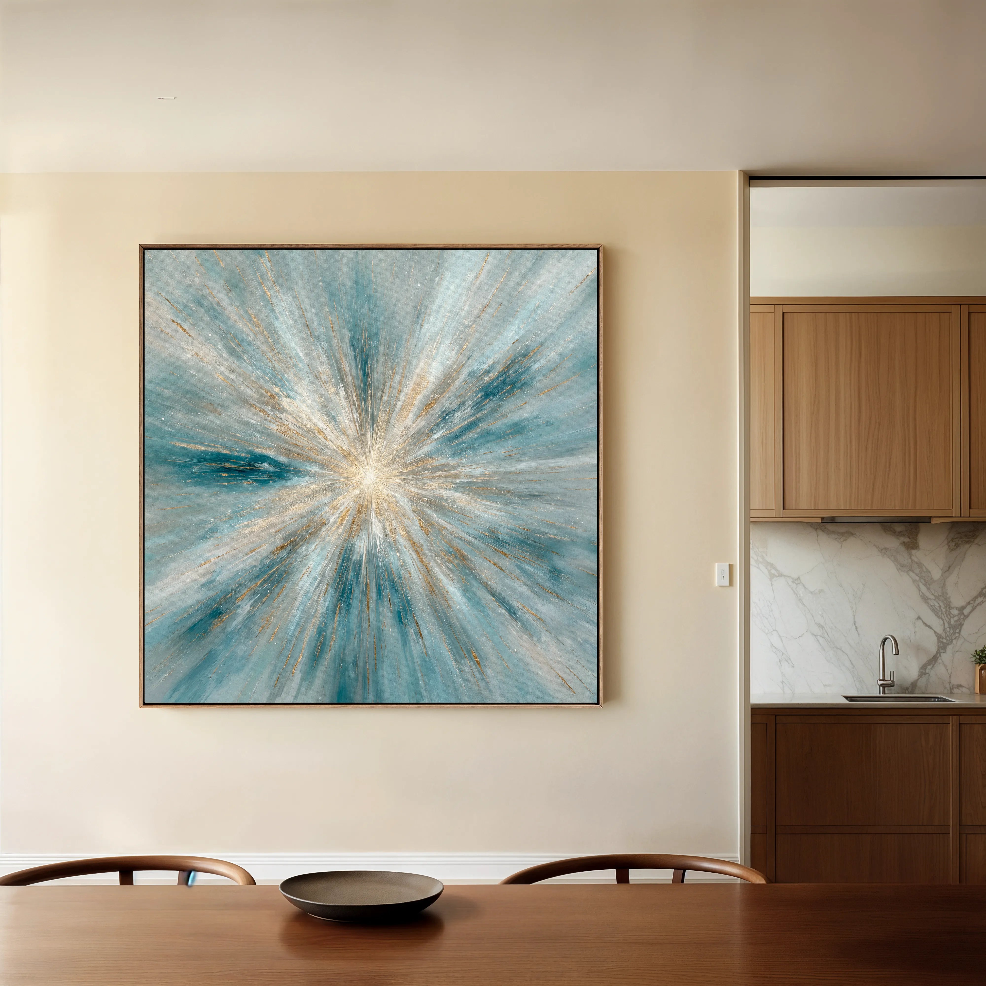 Abstract 1435 Canvas Art 60 x 60 cm / Black