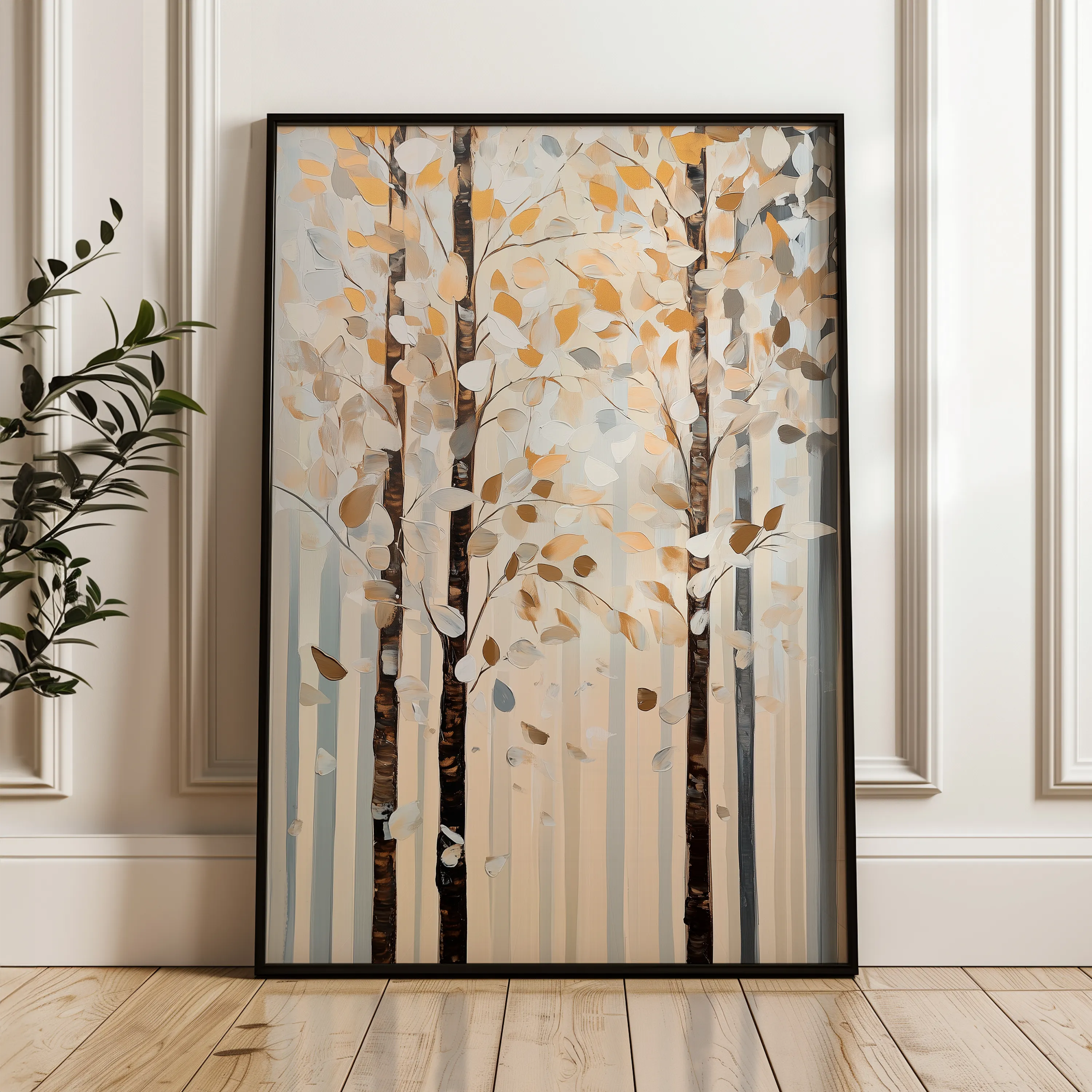 Floral 1435 Canvas Art 60 x 40 cm / Black