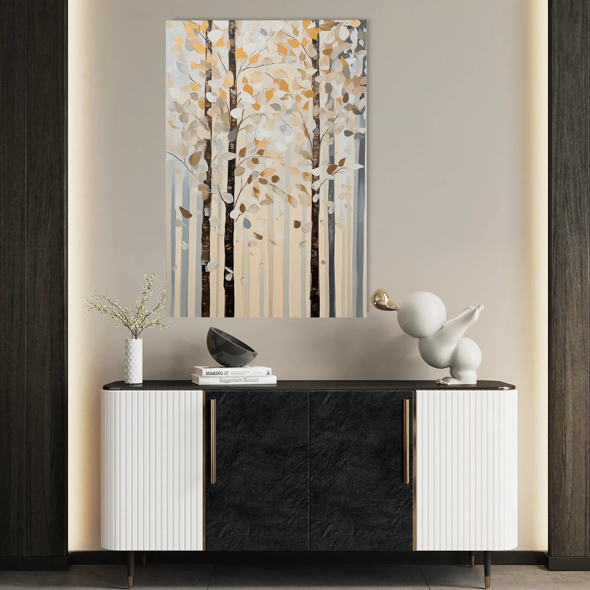 Floral 1435 Canvas Art 60 x 40 cm / Black