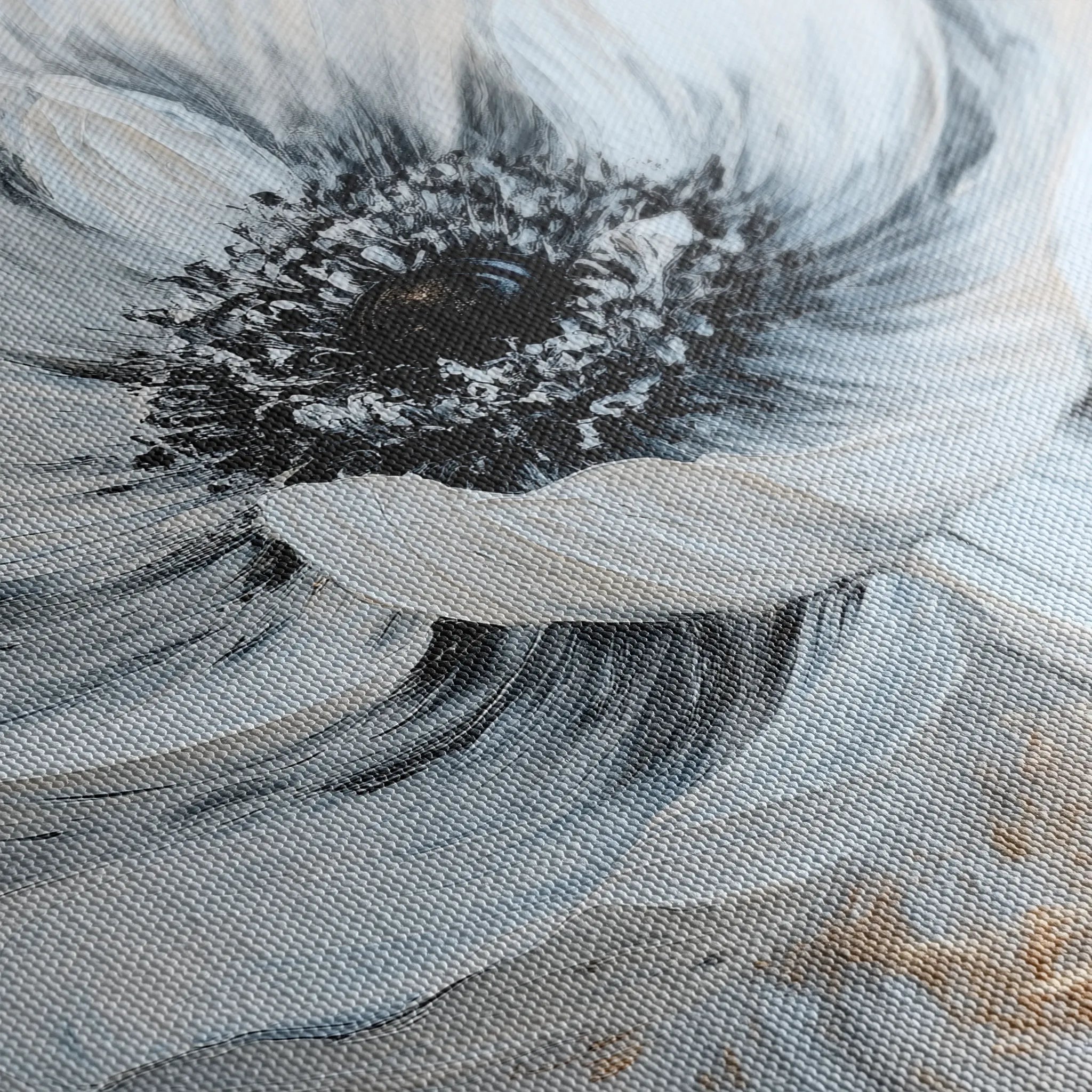 Floral 1436 Canvas Art 60 x 40 cm / Black
