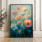 Floral 1438 Canvas Art 60 x 40 cm / Black