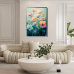 Floral 1438 Canvas Art 60 x 40 cm / Black