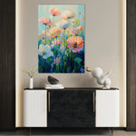 Floral 1438 Canvas Art 60 x 40 cm / Black