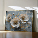 Floral 144 Canvas Art 60 x 40 cm / Black