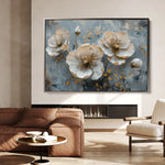 Floral 144 Canvas Art 60 x 40 cm / Black