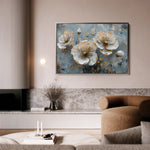Floral 144 Canvas Art 60 x 40 cm / Black