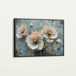 Floral 144 Canvas Art 60 x 40 cm / Black