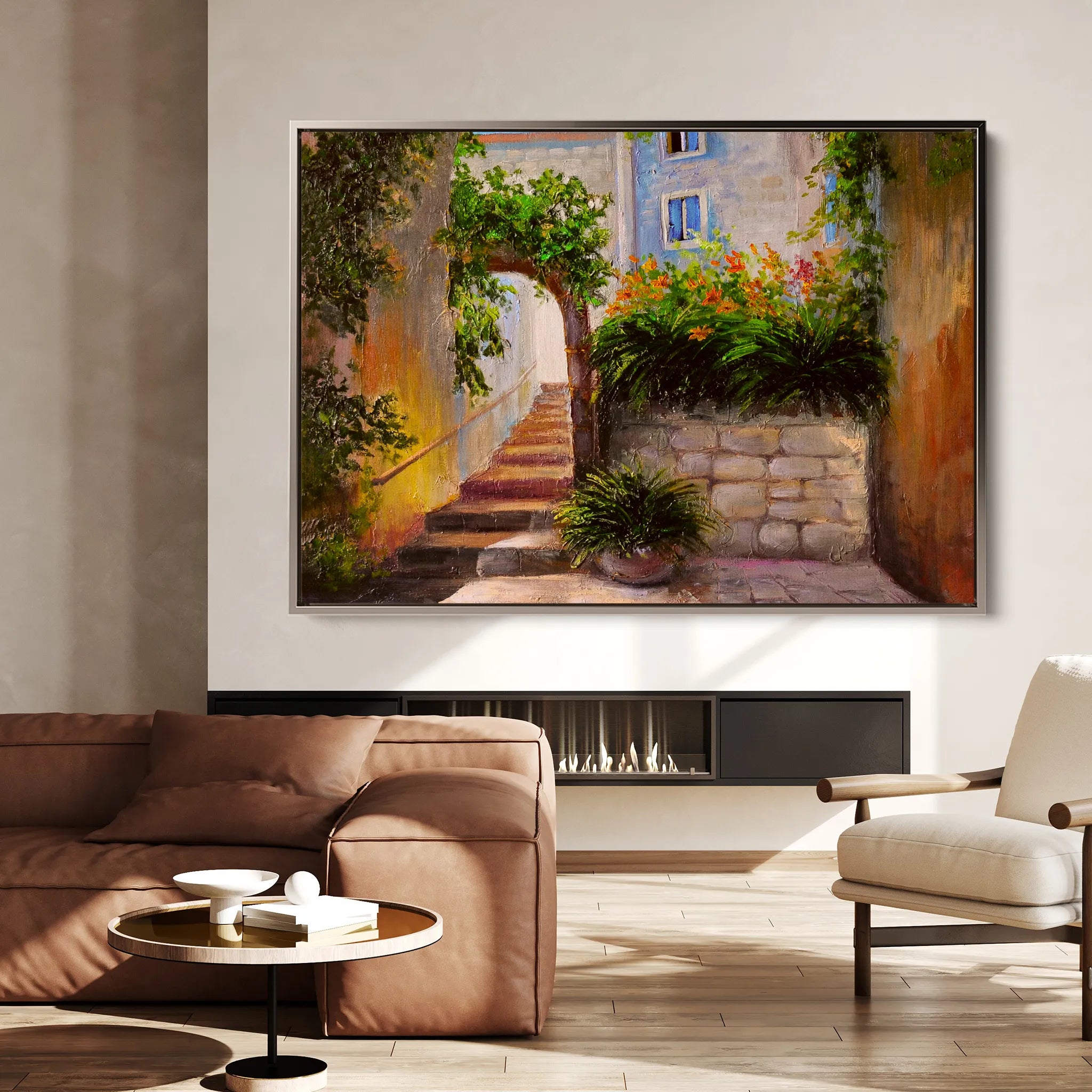 Landscape 144 Canvas Art 60 x 40 cm / Black
