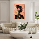 Portrait 144 Canvas Art 60 x 40 cm / Black